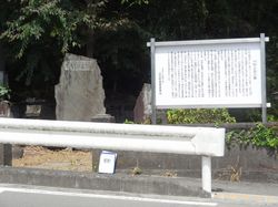 石碑群のそばには、碑に関する説明板がある。