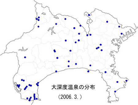 大深度温泉の分布