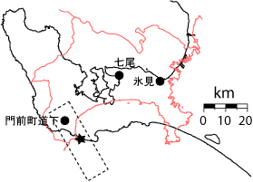 神奈川県と能登半島の比較