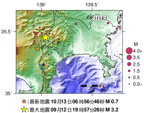 震源分布図